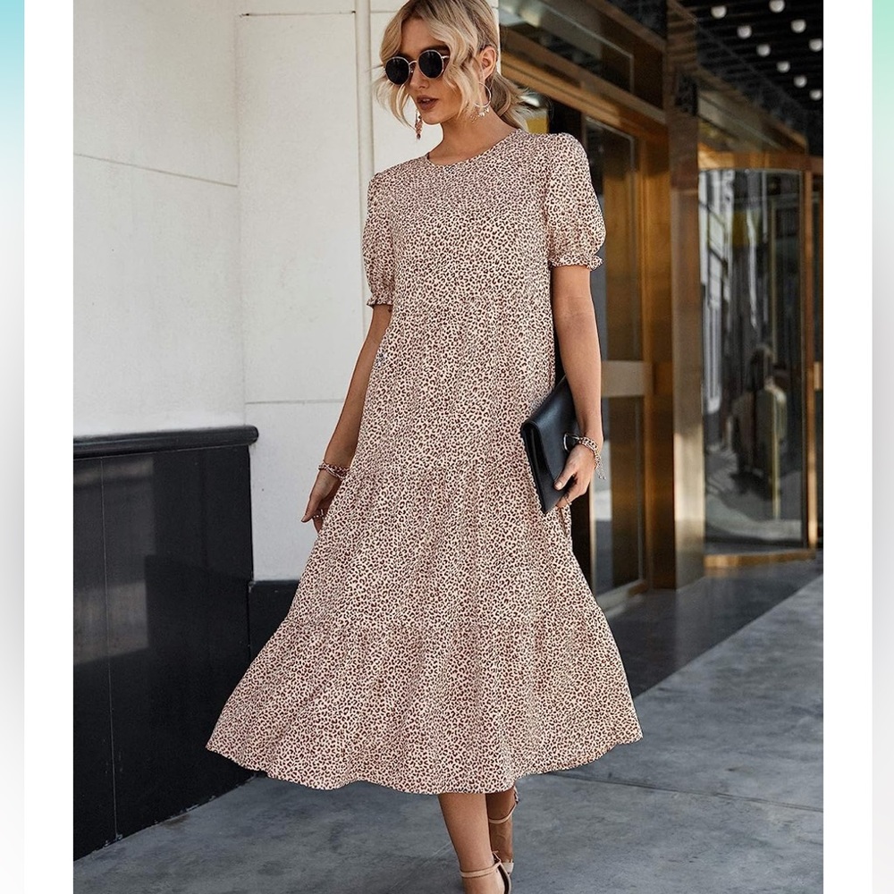 Leopard Midi Dress Small